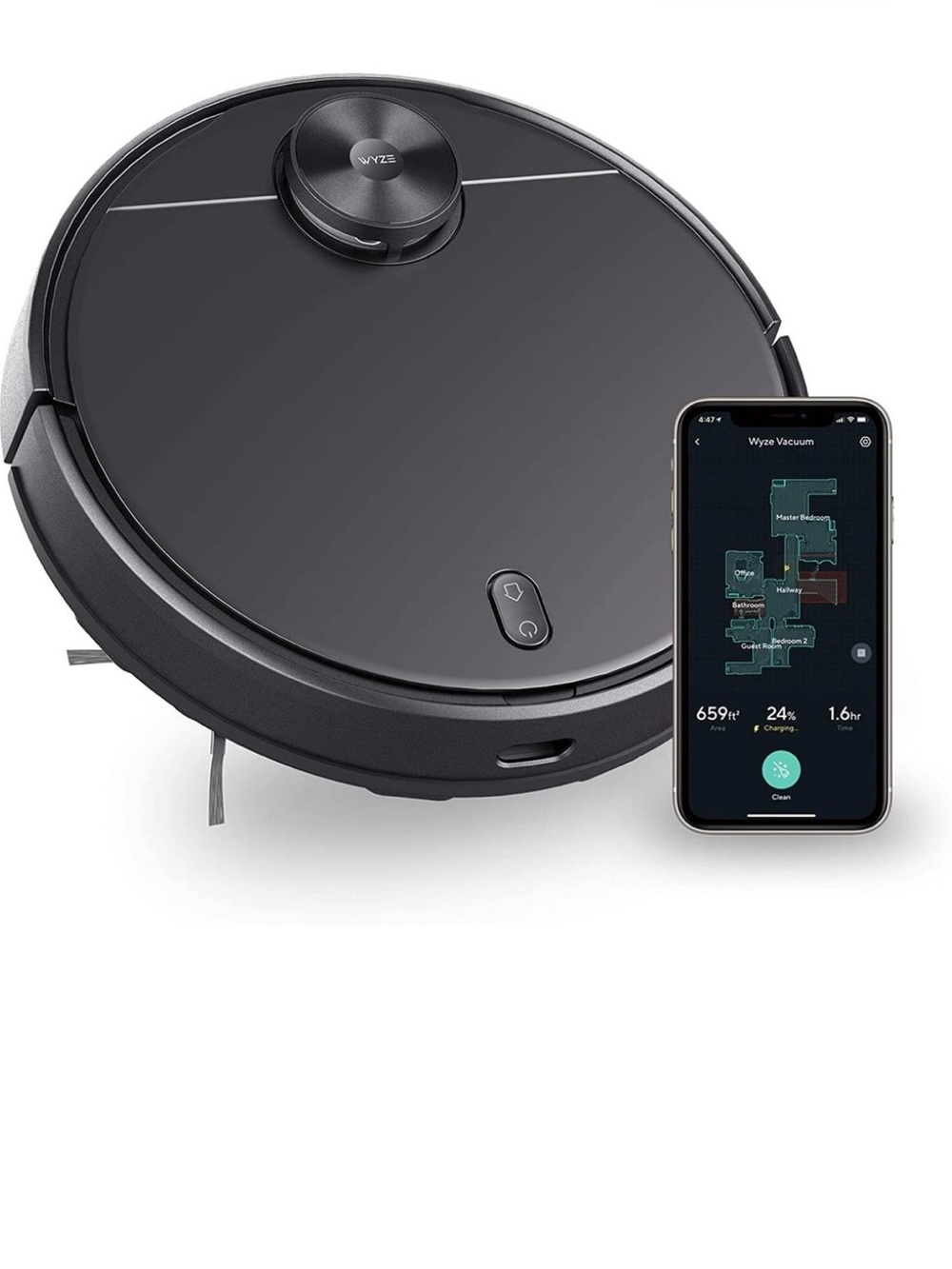 Wyze Wi-Fi Connected Robotic Vacuum with LiDAR Room Mapping BRAND NEW FAST SHIP!